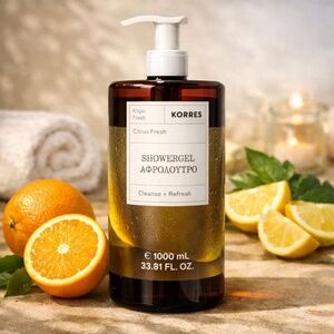 KORRES Citrus Fresh Jumbo Body Cleanser Shower Gel 33.8oz 1000ml Greek Spa
